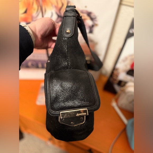 B Makowsky Black Hobo Bag GUC - Picture 13 of 16